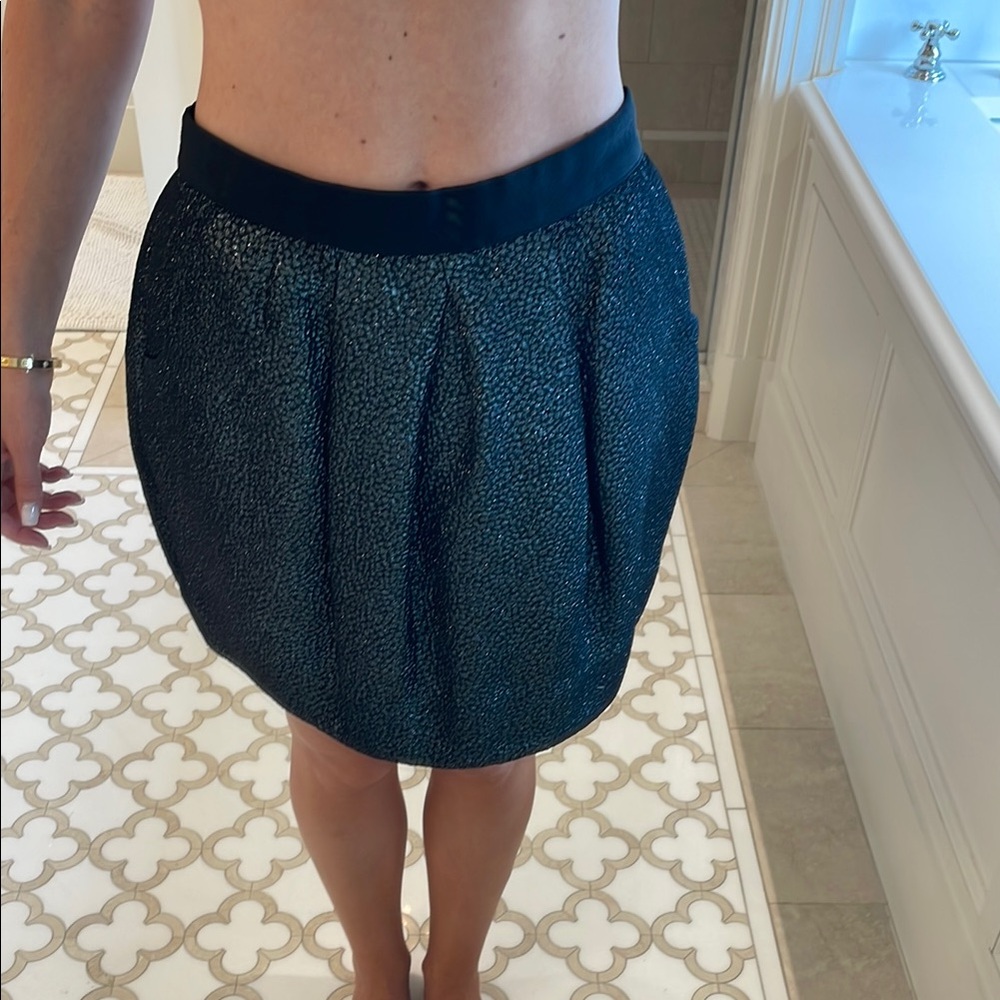 Leifsdottir Black and Blue Textured Mini Skirt